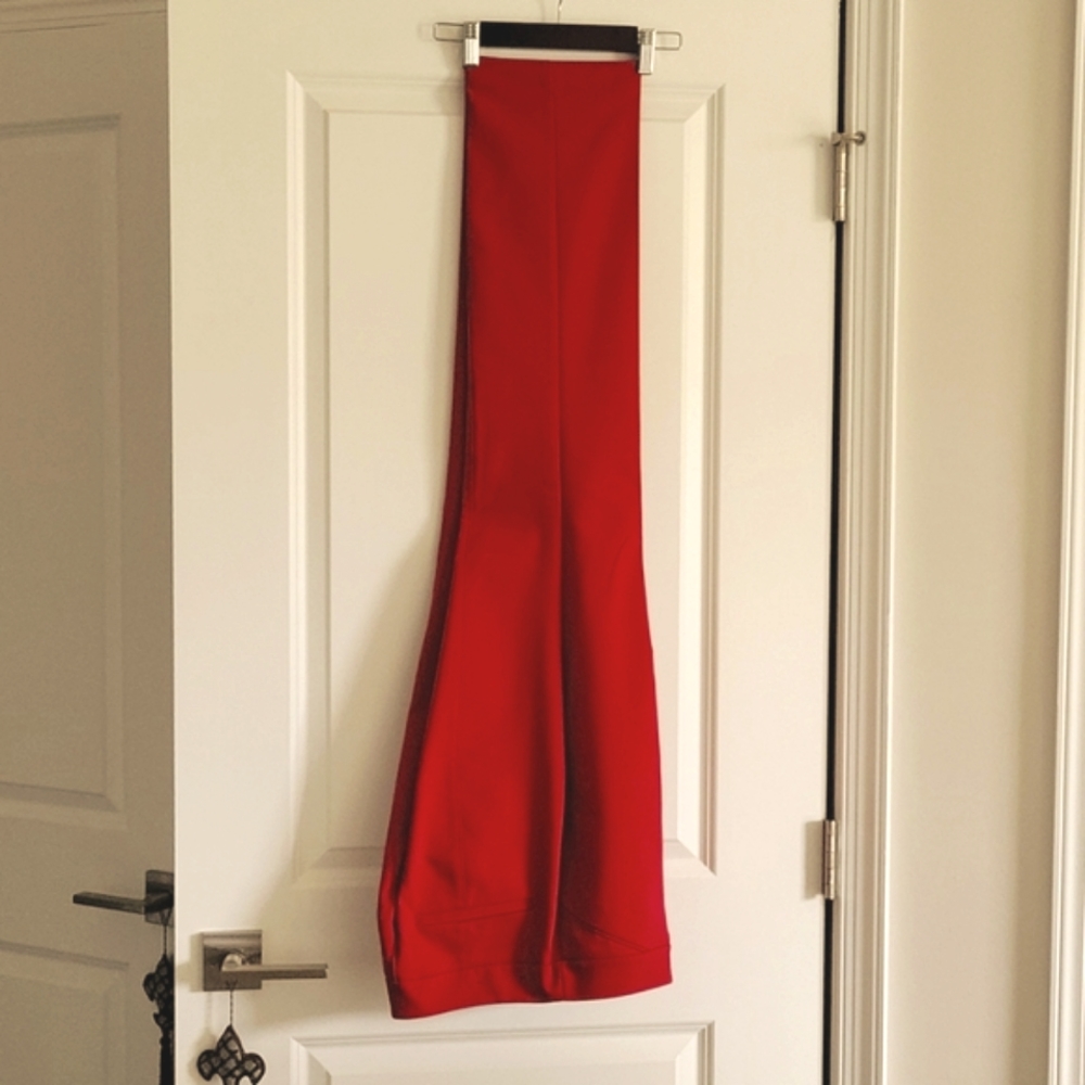 Chico’s So Slimming red dressy seamed pants with spandex